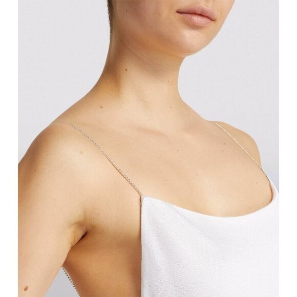 GAUGE81 Hira Mini Backless Dress in Ivory Small New Crystal Straps - Picture 11 of 15